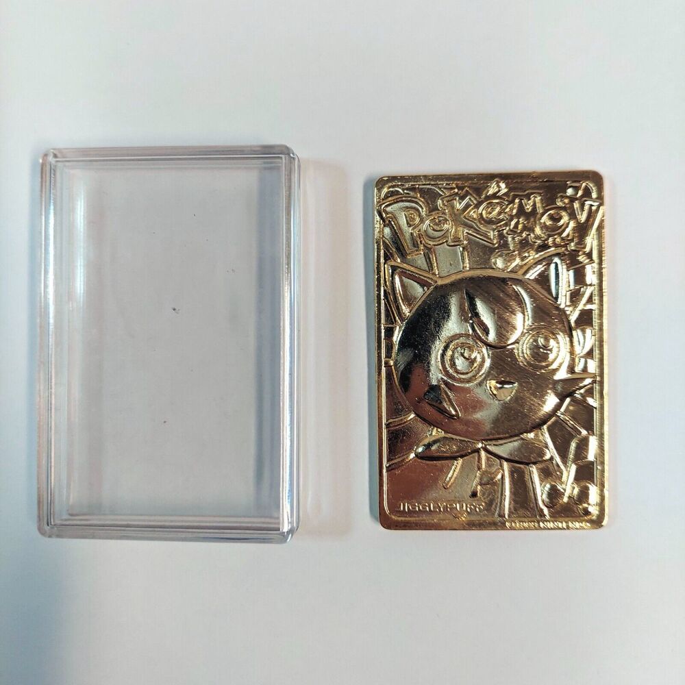 POKEMON  JIGGLYPUFF 23K GOLD PLATED PLAYING BAR 1999 NINTENDO #39 Unused